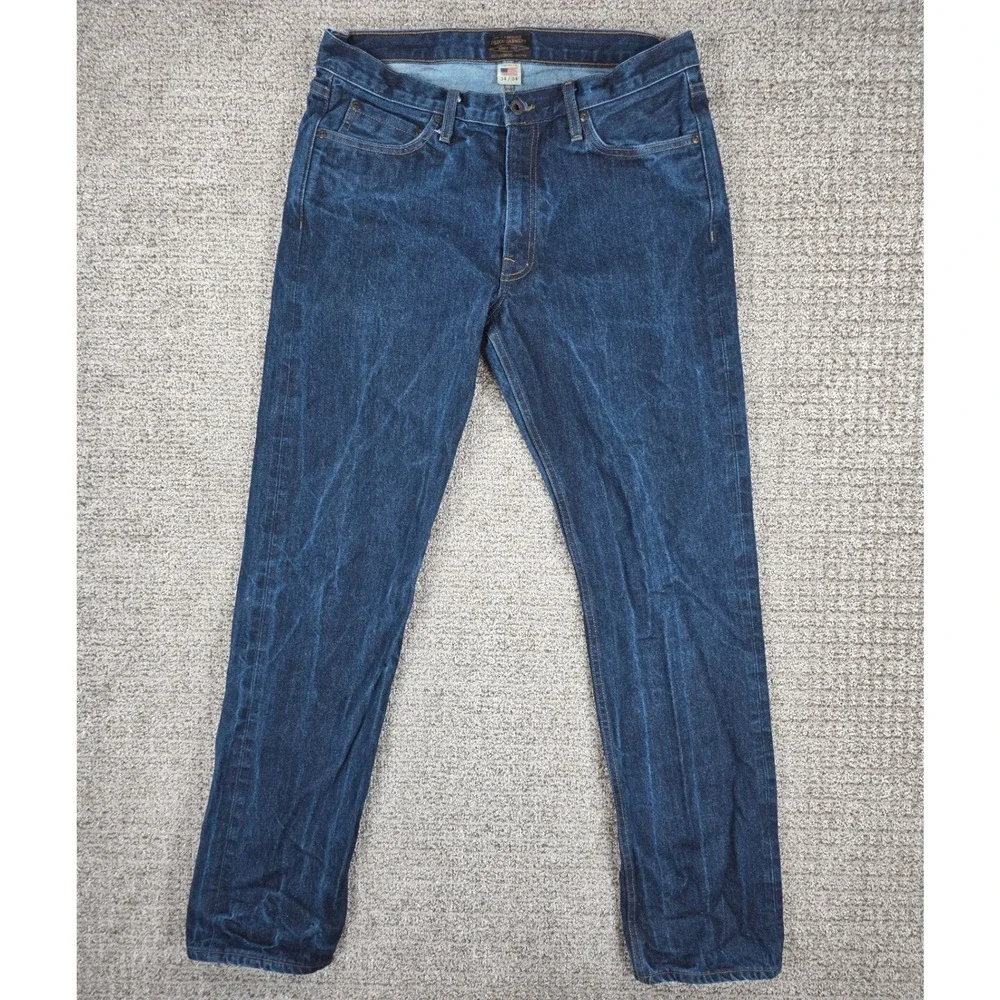 Filson Mens Jeans 34x34 Raw Indigo Made‎ in USA Denim Straight Leg Medium Wash